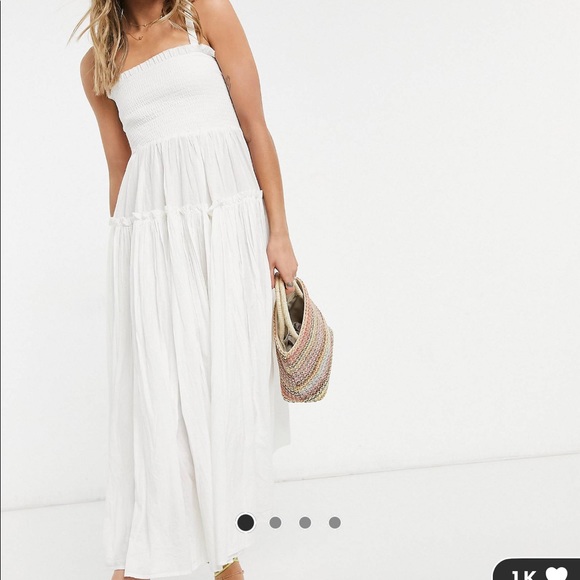 ASOS DESIGN White MIDI Dress size 6 - Picture 1 of 6